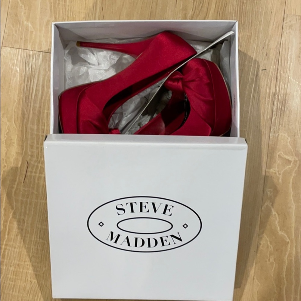 Red Steve Madden high heels